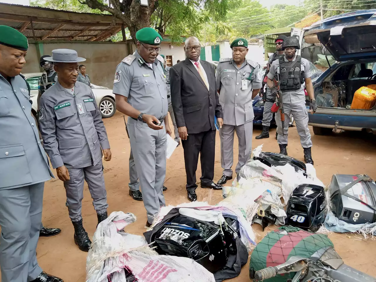 Ogun customs intercepts boat engines, eight trailers of rice, others