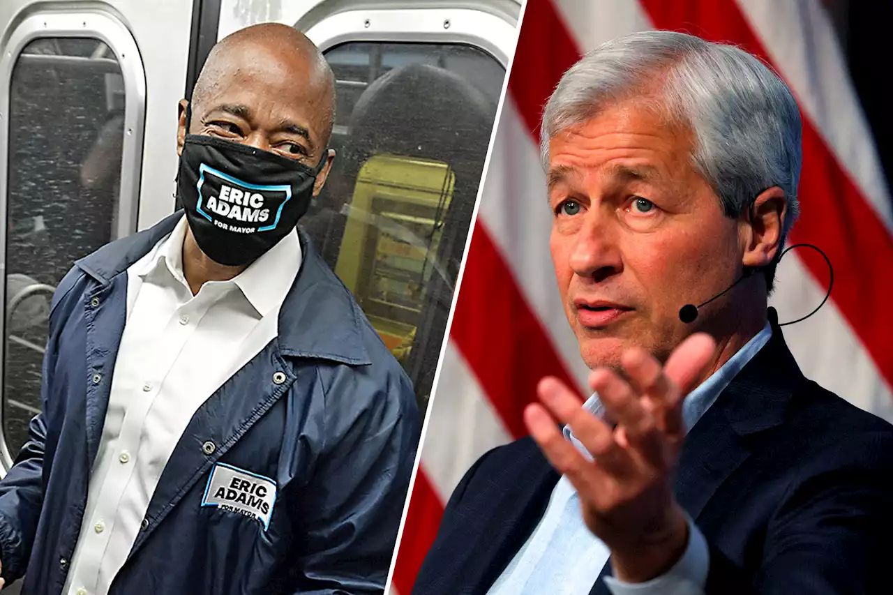 ‘Get on the train!’ Eric Adams urges Jamie Dimon to ride subway to work