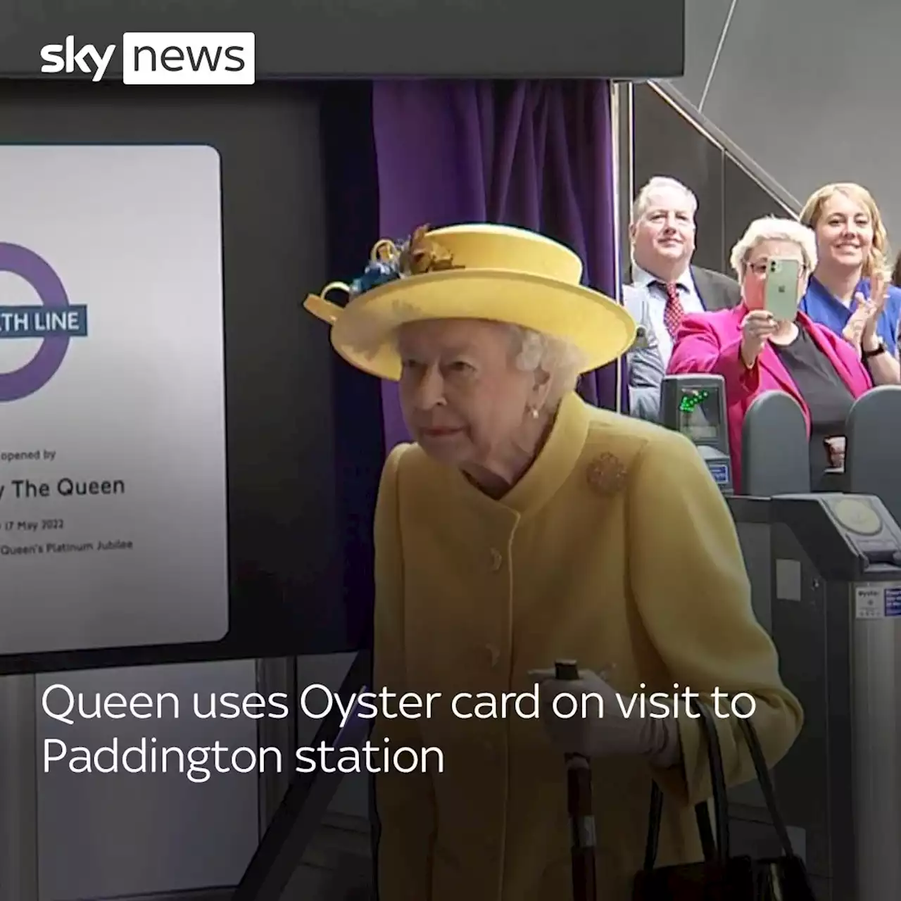 Queen makes surprise appearance to open new Elizabeth line in London