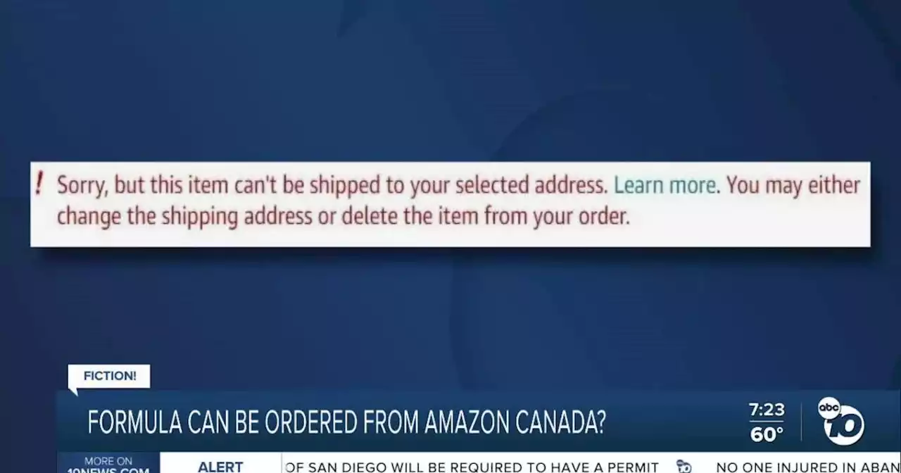 Fact or Fiction: Can you order baby from Amazon Canada to ship to the U.S.?