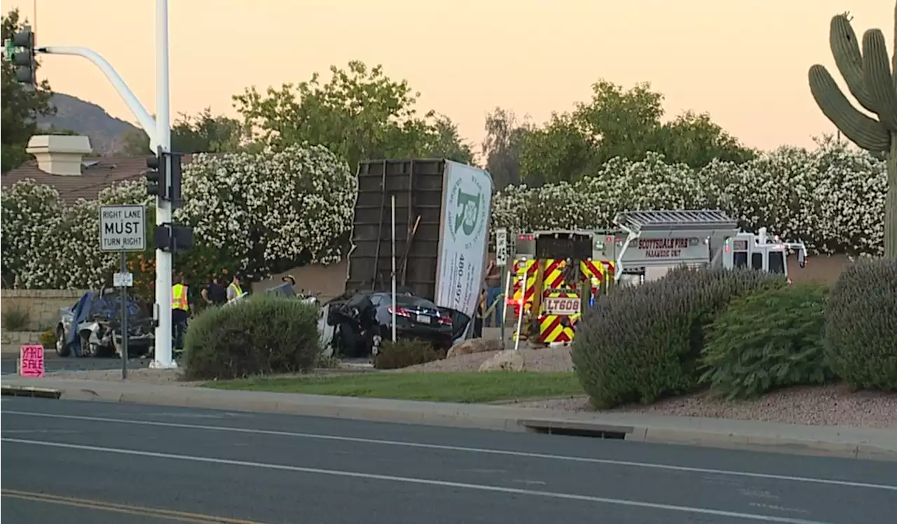 One killed in three-car crash near 64th Street and Cactus Road