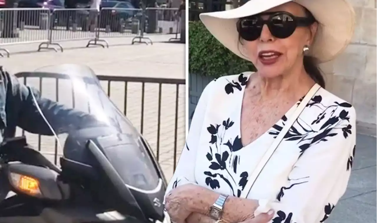 Joan Collins sparks concern after 'near-death' moment as scooter almost knocks her over