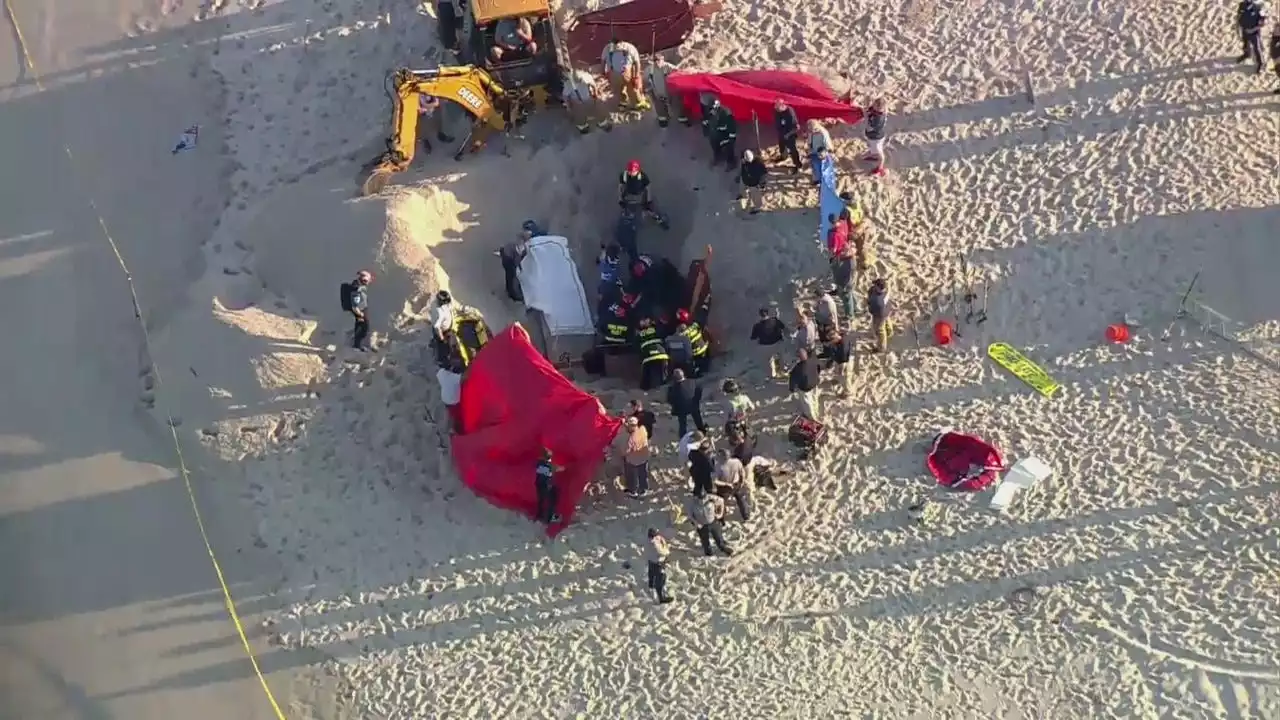 Teens trapped in sand at Jersey Shore beach; 1 dead