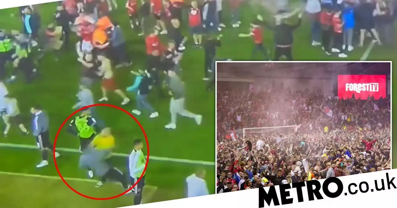 Man arrested for Billy Sharp attack following Nottingham Forest pitch invasion