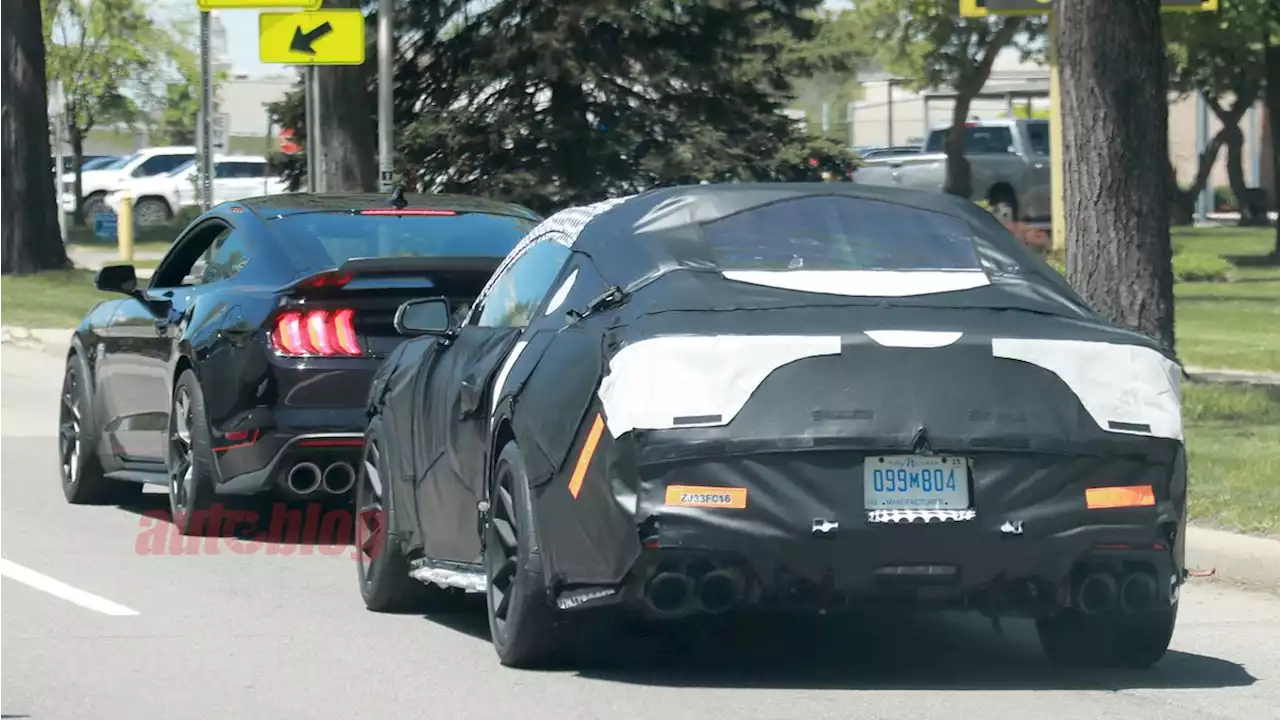 2024 Ford Mustang caught benchmarking Mach 1 in spy photos