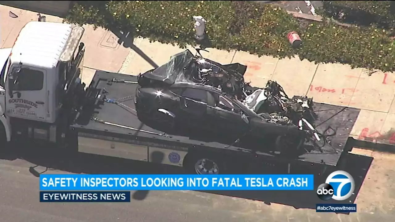 Federal traffic safety agency investigating Tesla crash that killed 3 in Newport Beach