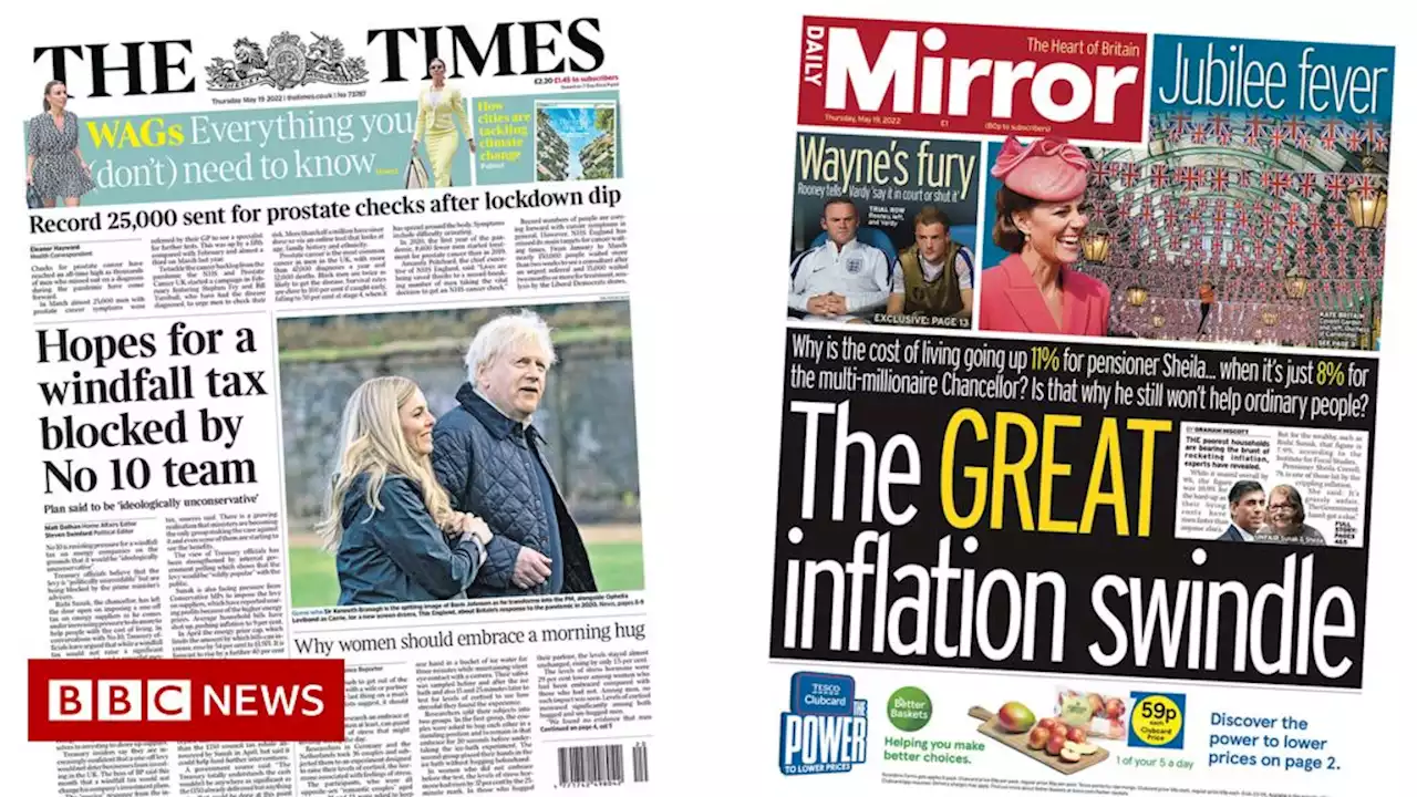 Newspaper headlines: Inflation fears of 'Tough times' and 'crime surge'