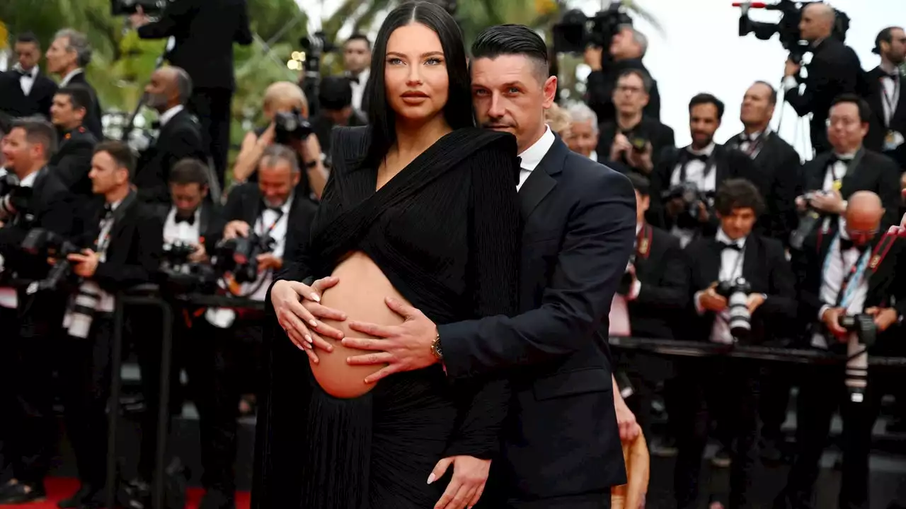 Adriana Lima Delivers A Glamorous Maternity Moment At Cannes