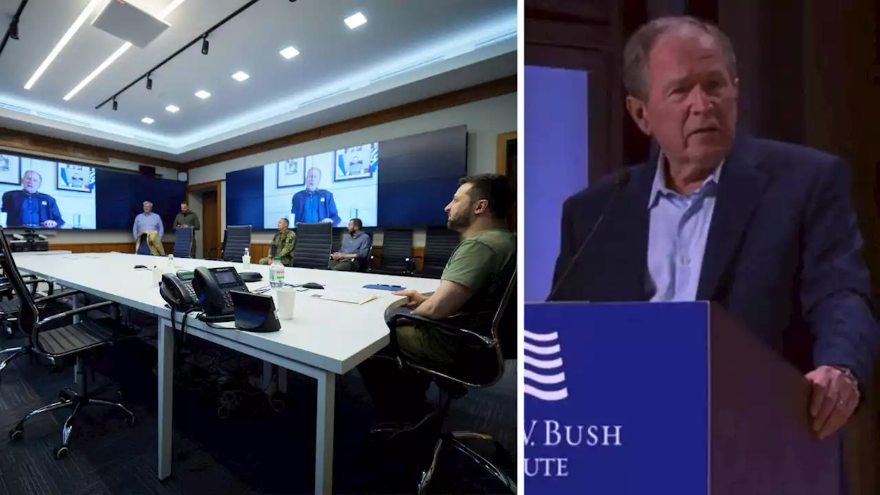 George W Bush accidentally condemns 'unjustified and brutal invasion of Iraq' in speech gaffe