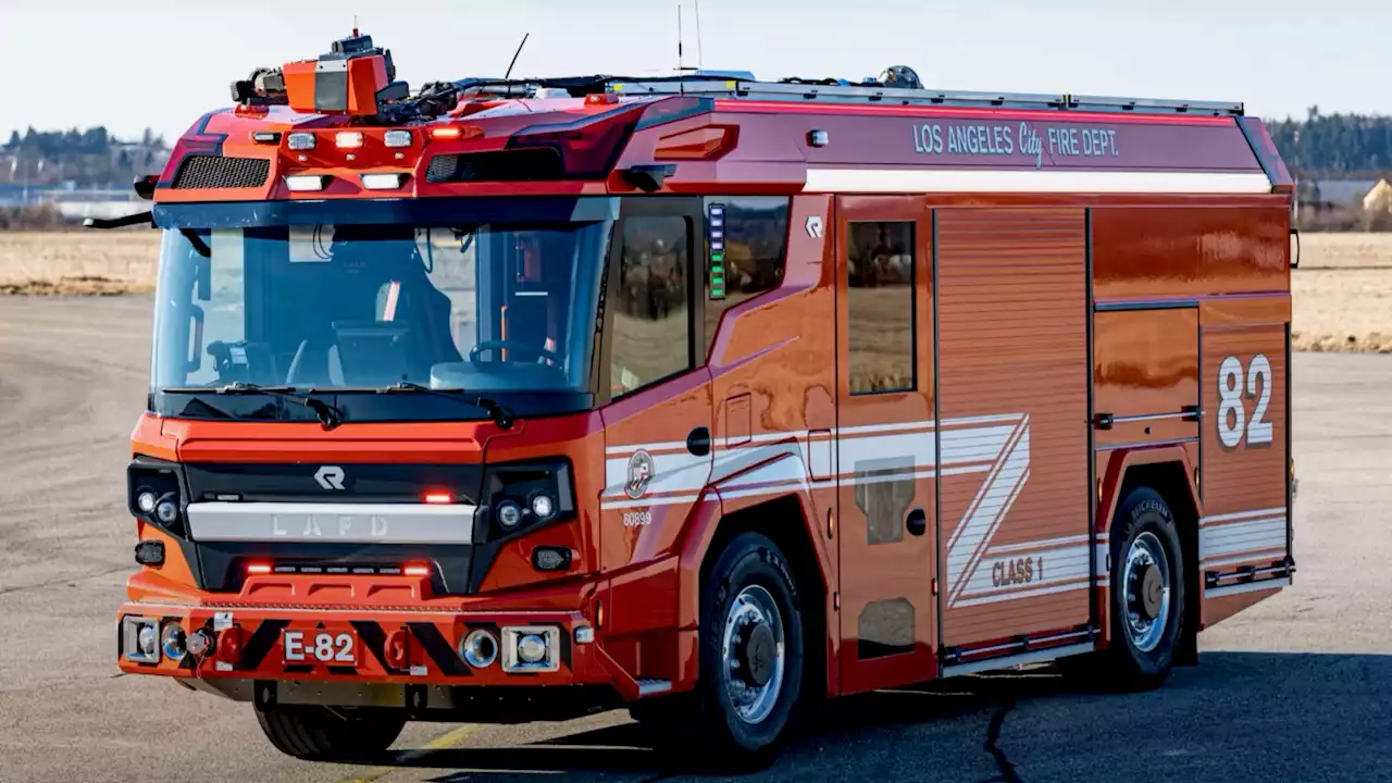 America's first electric fire truck reports for duty in Hollywood