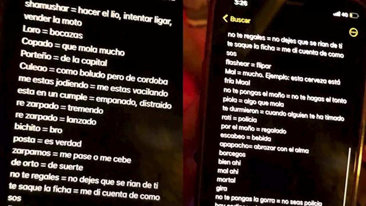 Es español, viajó a la Argentina y se armó una lista de modismos para comunicarse