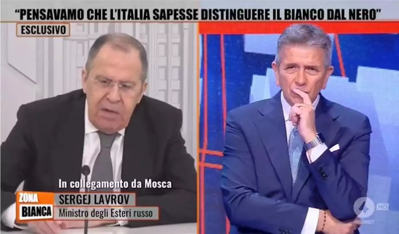 Lavrov a Zona Bianca, Brindisi: 'Intervista è medaglia, inviterei anche Putin'