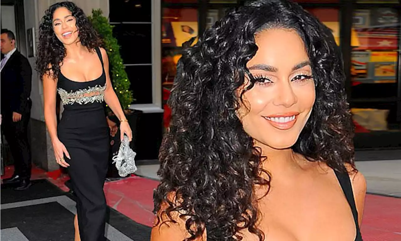 Vanessa Hudgens steps out in black dress in NYC ahead of 2022 Met Gala