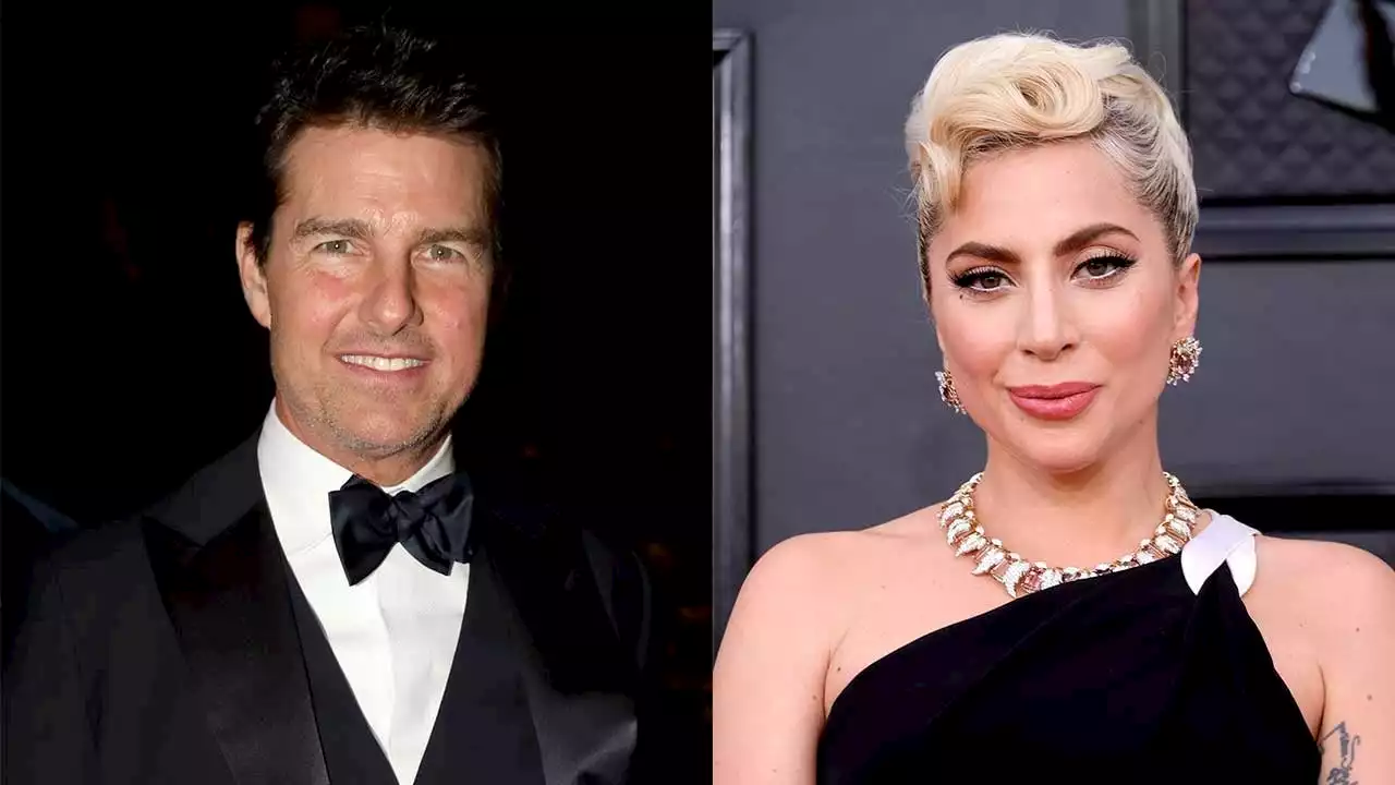 Tom Cruise and Lady Gaga Exchange Kisses While Posing at Her Show