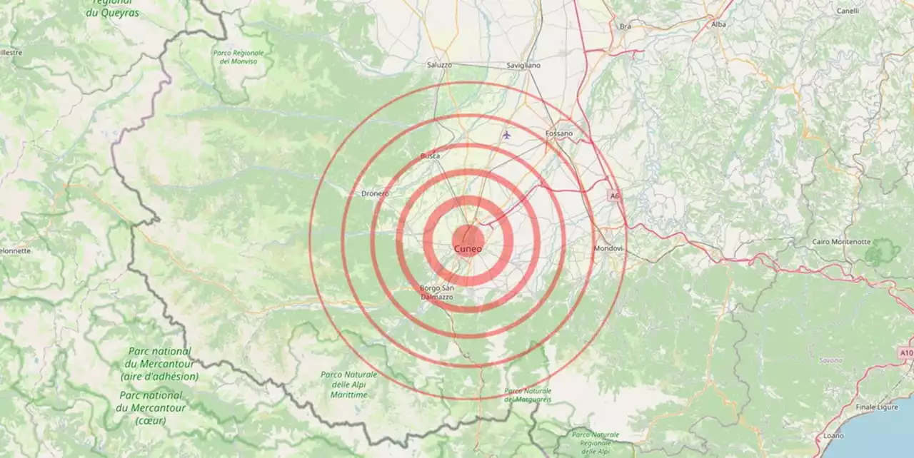 Piemonte, terremoto a Cuneo: segnalata una scossa di magnitudo 3.8