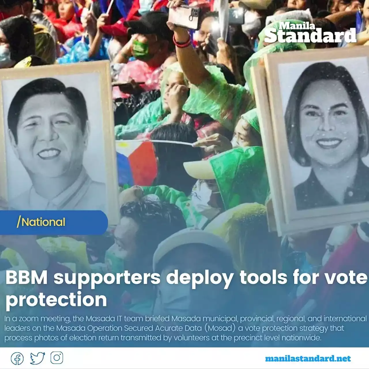 BBM supporters deploy tools for vote protection