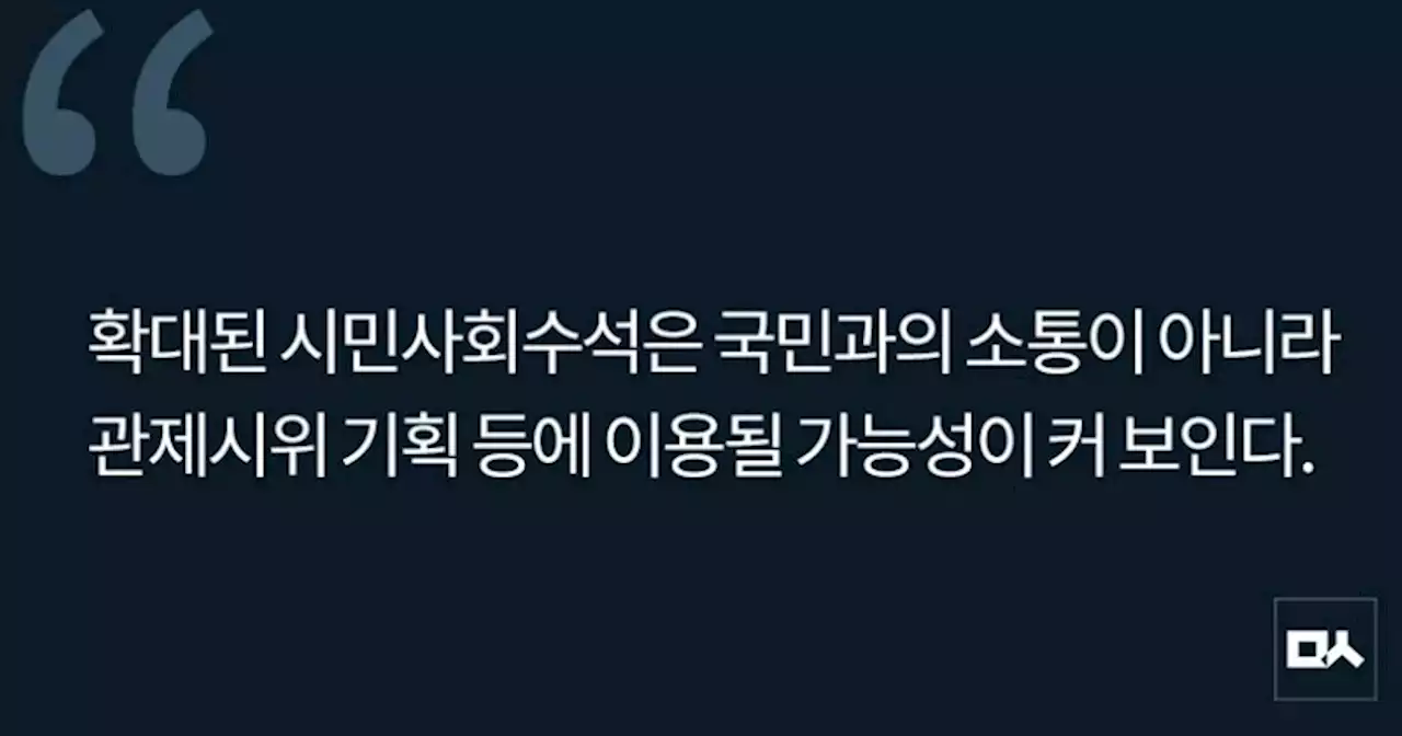 [사설] 윤석열 대통령실 시민사회수석 확대, 관제시위 동원 우려된다