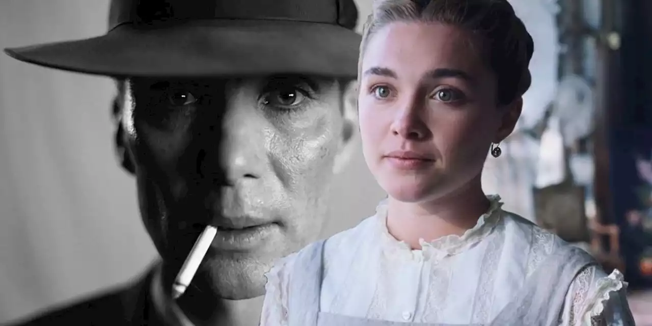 Florence Pugh Walks With Cillian Murphy In Oppenheimer Set Photo