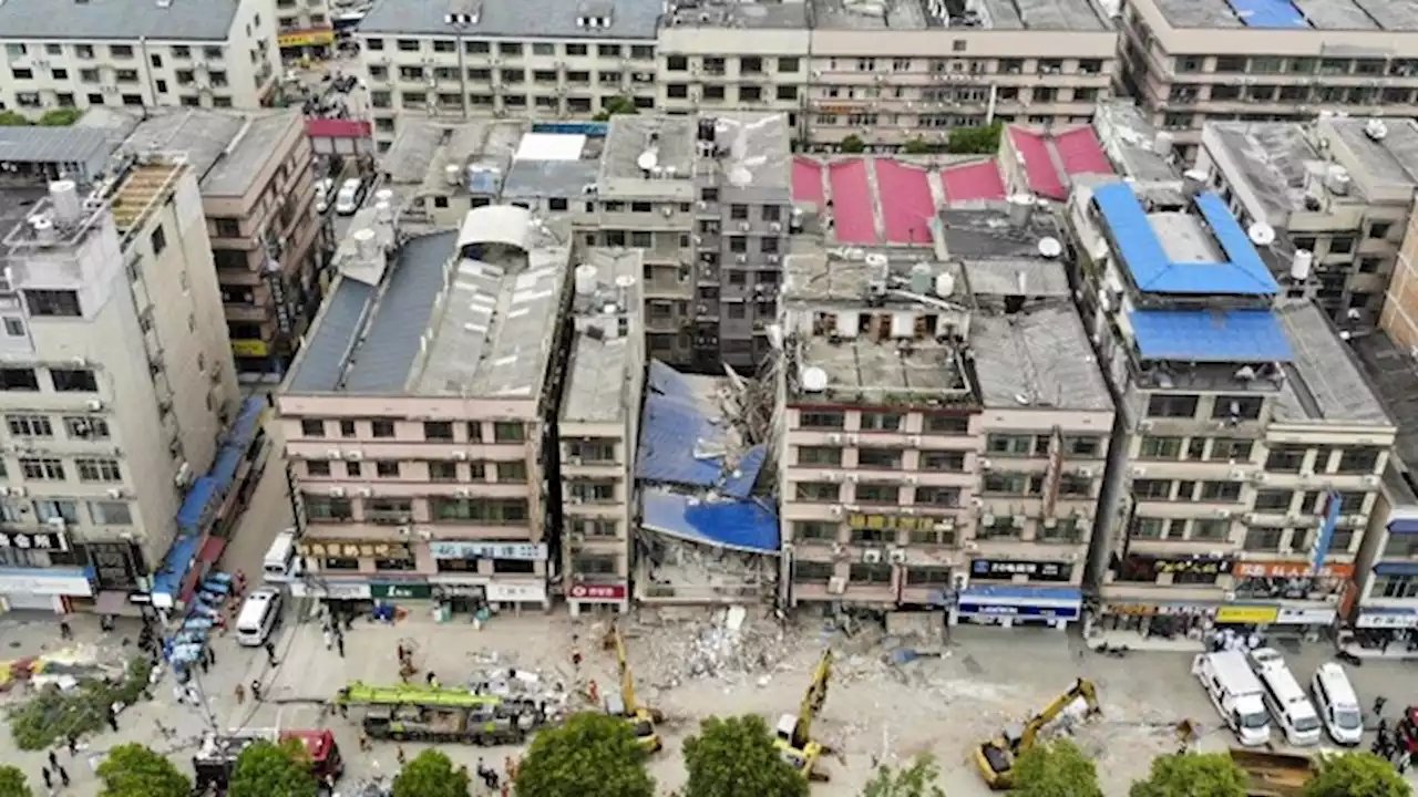 Hallaron a un sobreviviente a tres días del derrumbe del edificio en China