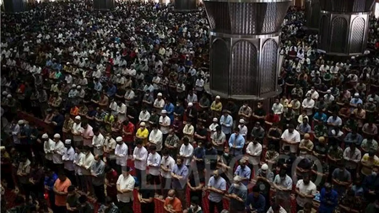 Ma'ruf Amin Salat Id di Masjid Istiqlal, Jemaah Penuh Sesak