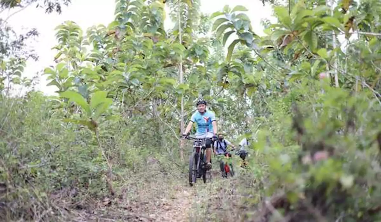 Ibas Jajal Sepeda Downhill di Benteng Bukit Lodenok