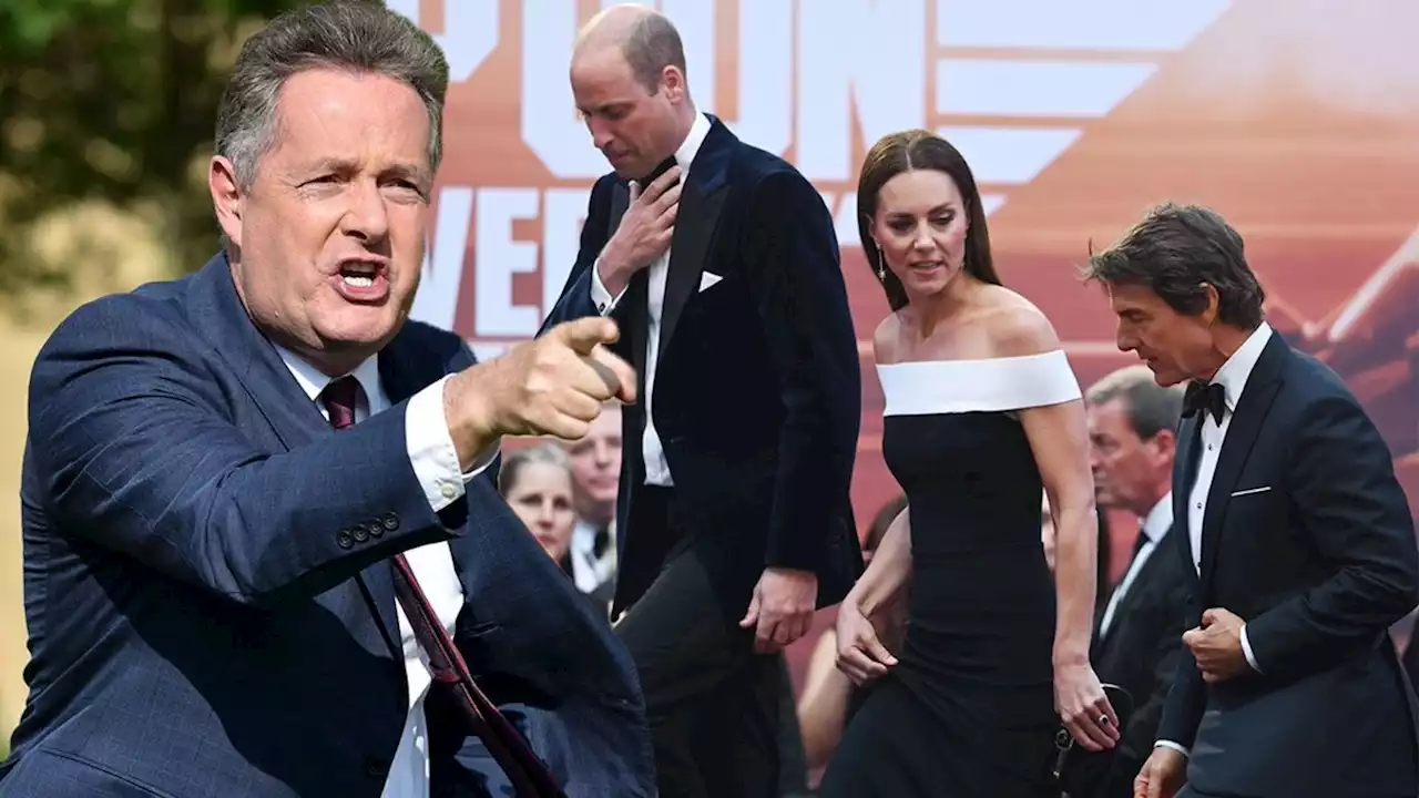 Piers Morgan swipes at Tom Cruise as he stands next to Kate Middleton at Top Gun premiere