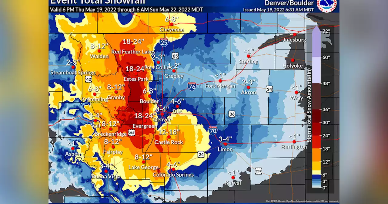 Forecast on track for fire danger Thursday, heavy snow in Colorado foothills and mountains Friday