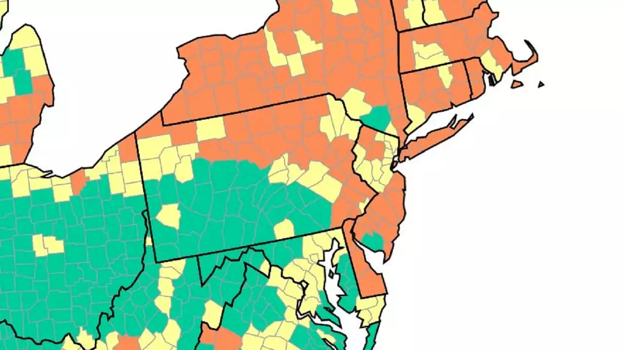 Most of Delaware Valley in CDC's high COVID transmission category