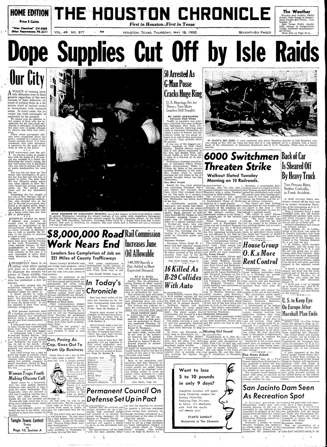 This day in Houston history, May 18, 1950: Housewife gets one obscene call too many