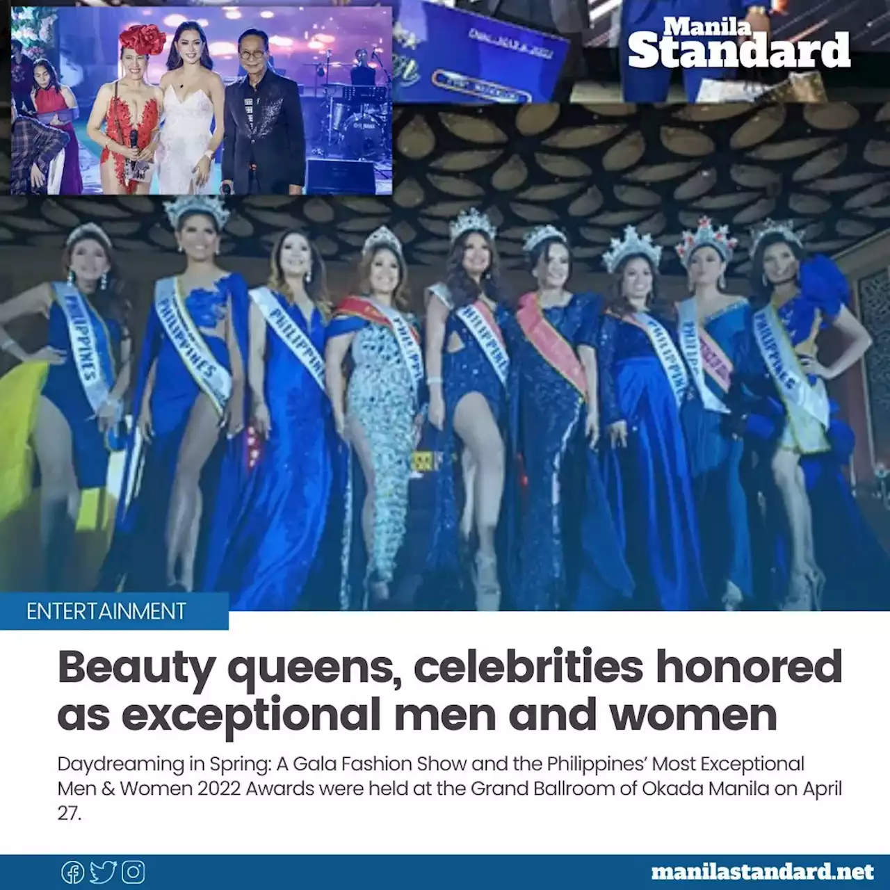 Beauty queens, celebrities honored as exceptional men and women