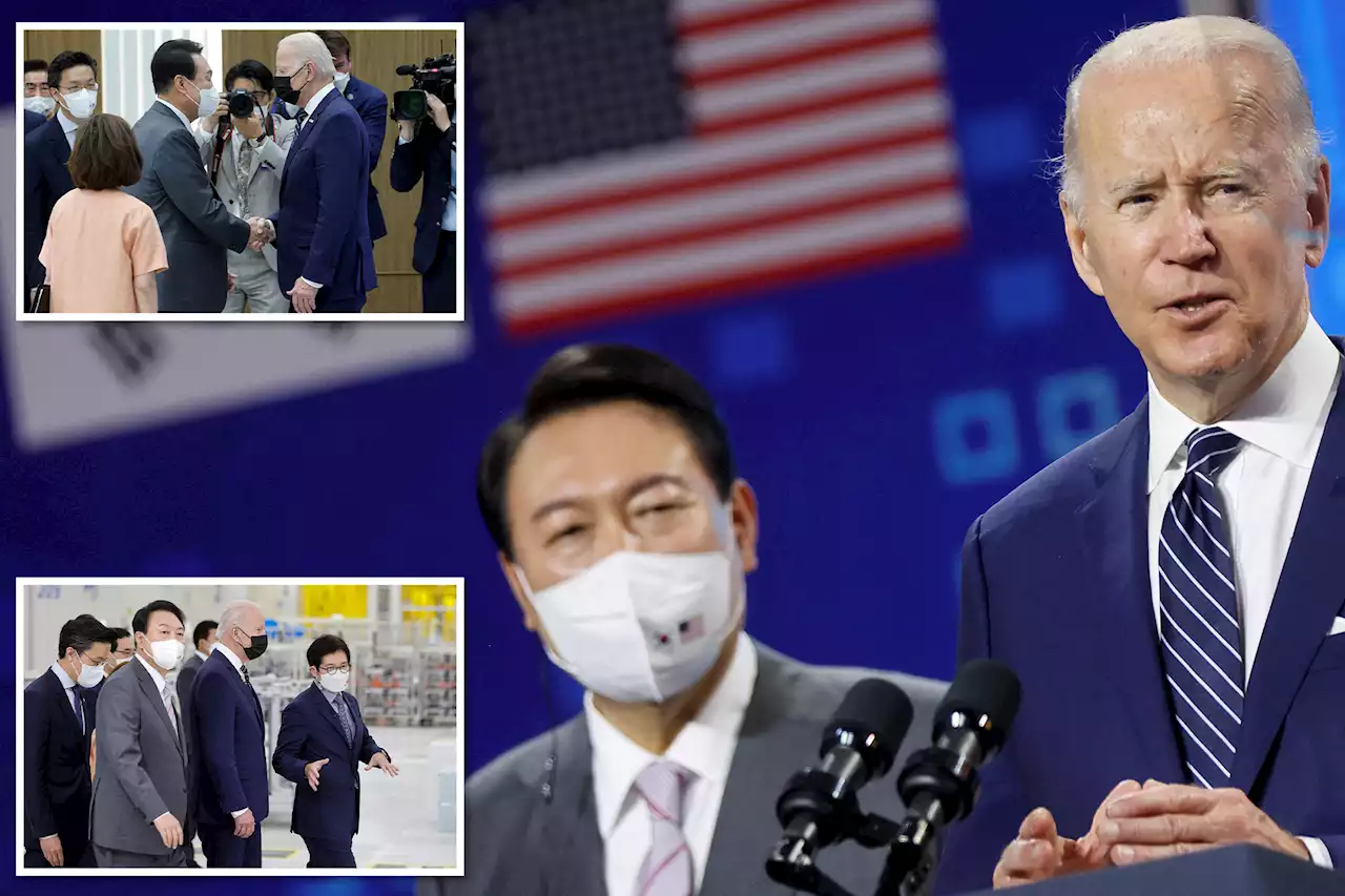 Samsung boss excused from fraud trial to host Biden on factory tour