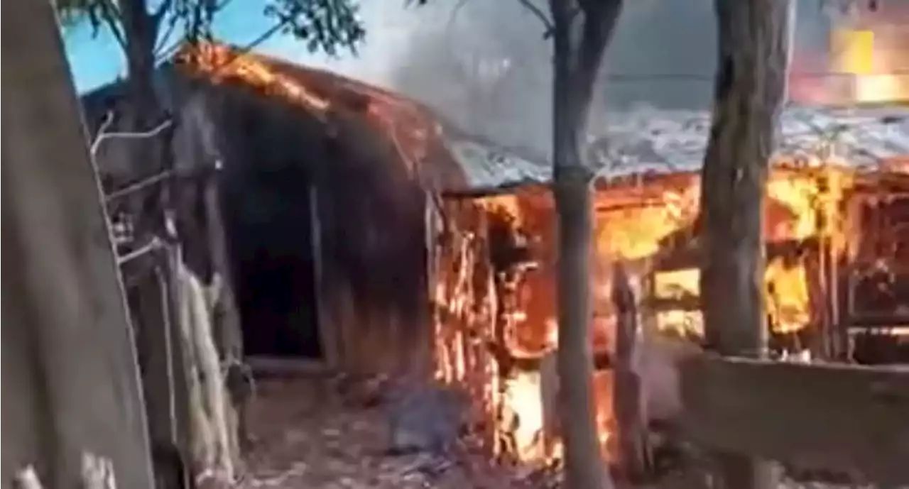 Incendio por corto circuito dejó sin vivienda a una familia en Cesar - Pulzo