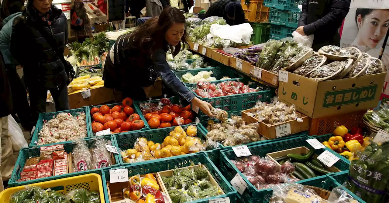 Japan April consumer inflation beats BOJ target for 1st time in 7 years