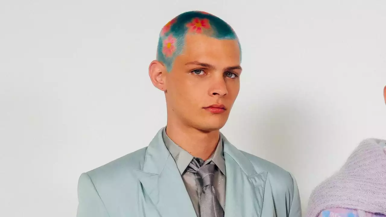 SoCal-Inspired Neon and Crystal-Embellished Buzz Cuts Rule on the Dior Men’s Runway