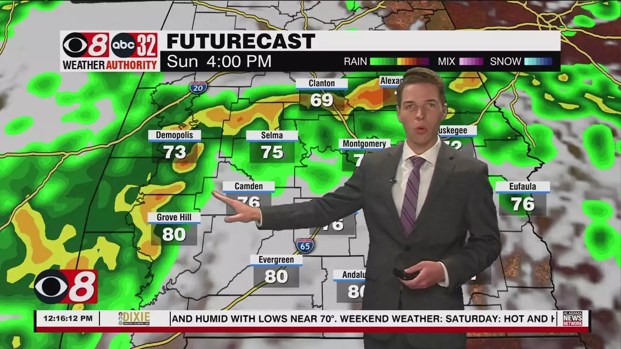 A Few Showers/Storms Friday, More Rain This Weekend - Alabama News