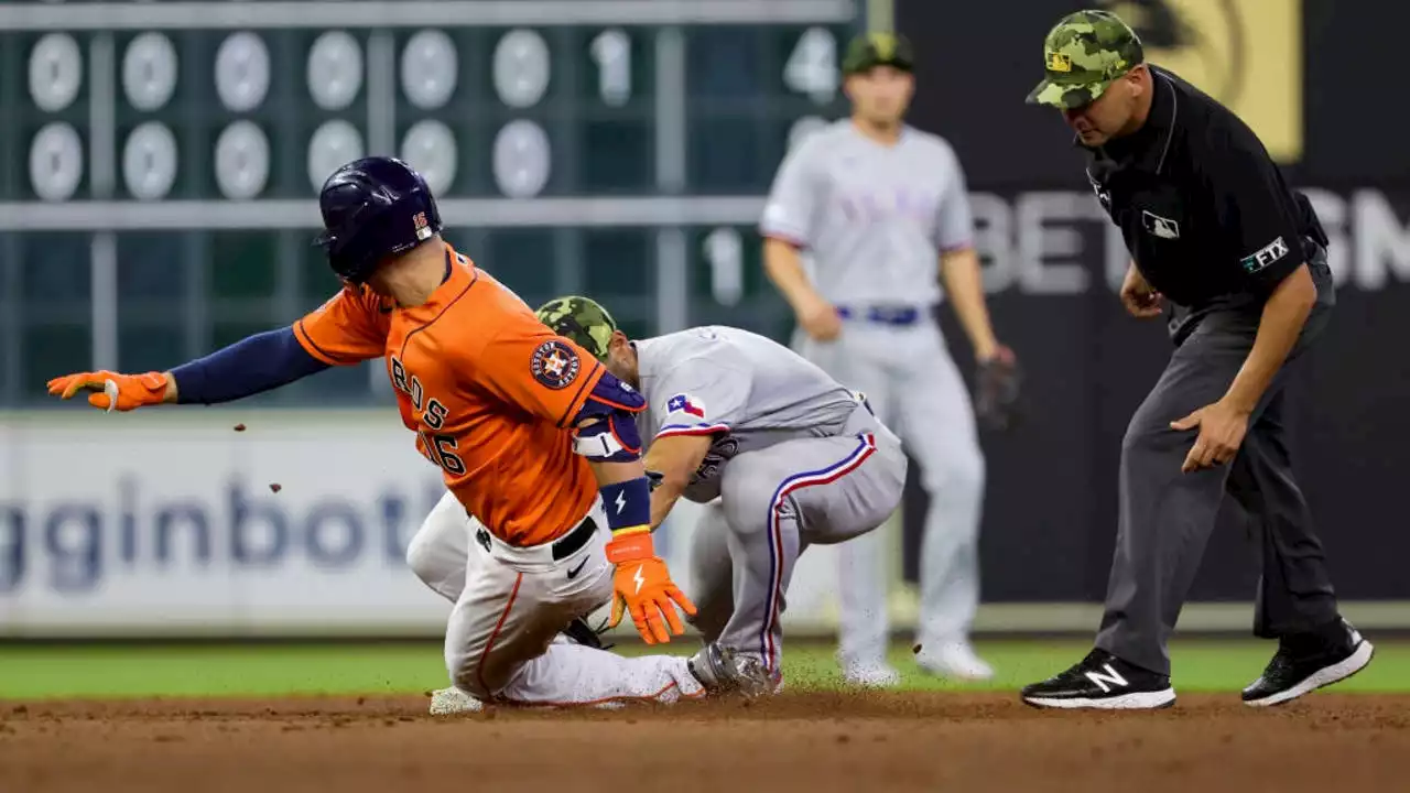 Perez throws 1st shutout since 2014, Texas blanks Astros 3-0