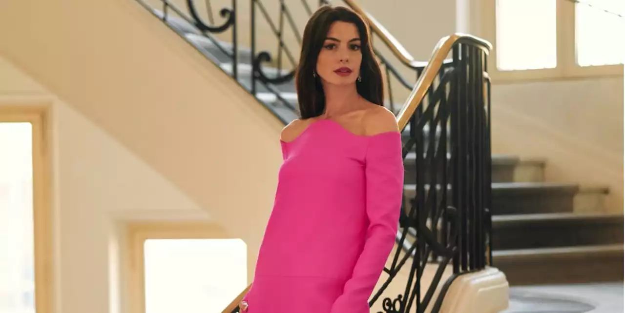 Anne Hathaway's Entirely Hot Pink Outfit Will Go Down in Cannes Fashion History