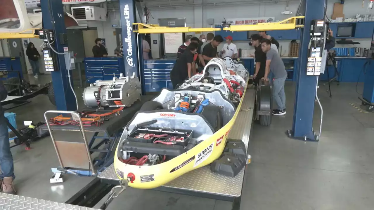 Local High Schoolers Prep World's Fastest Electric Car for Next Record Attempt