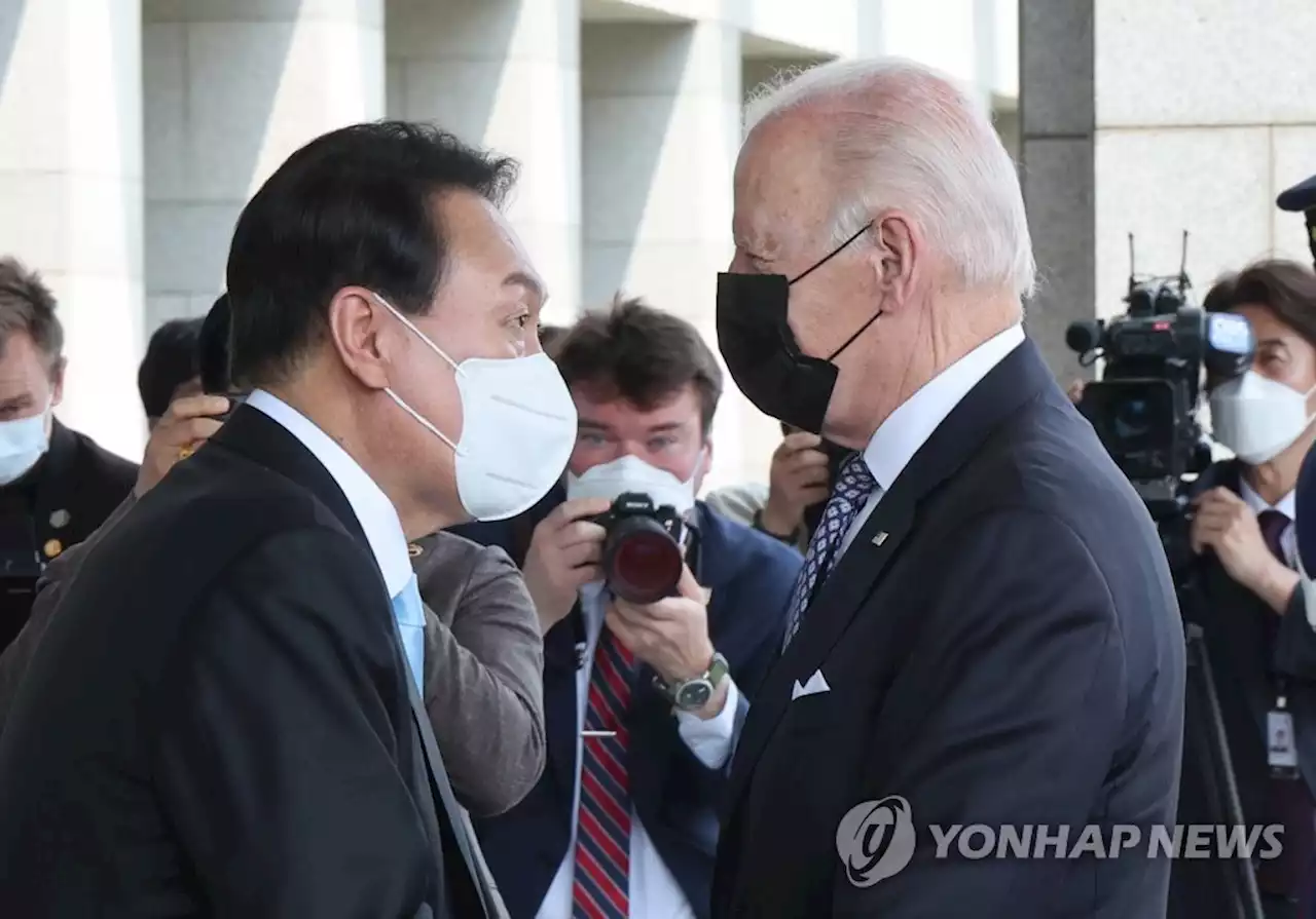 한미정상, '연합공중작전 사령탑' 방문…바이든 오후 日 출국 | 연합뉴스