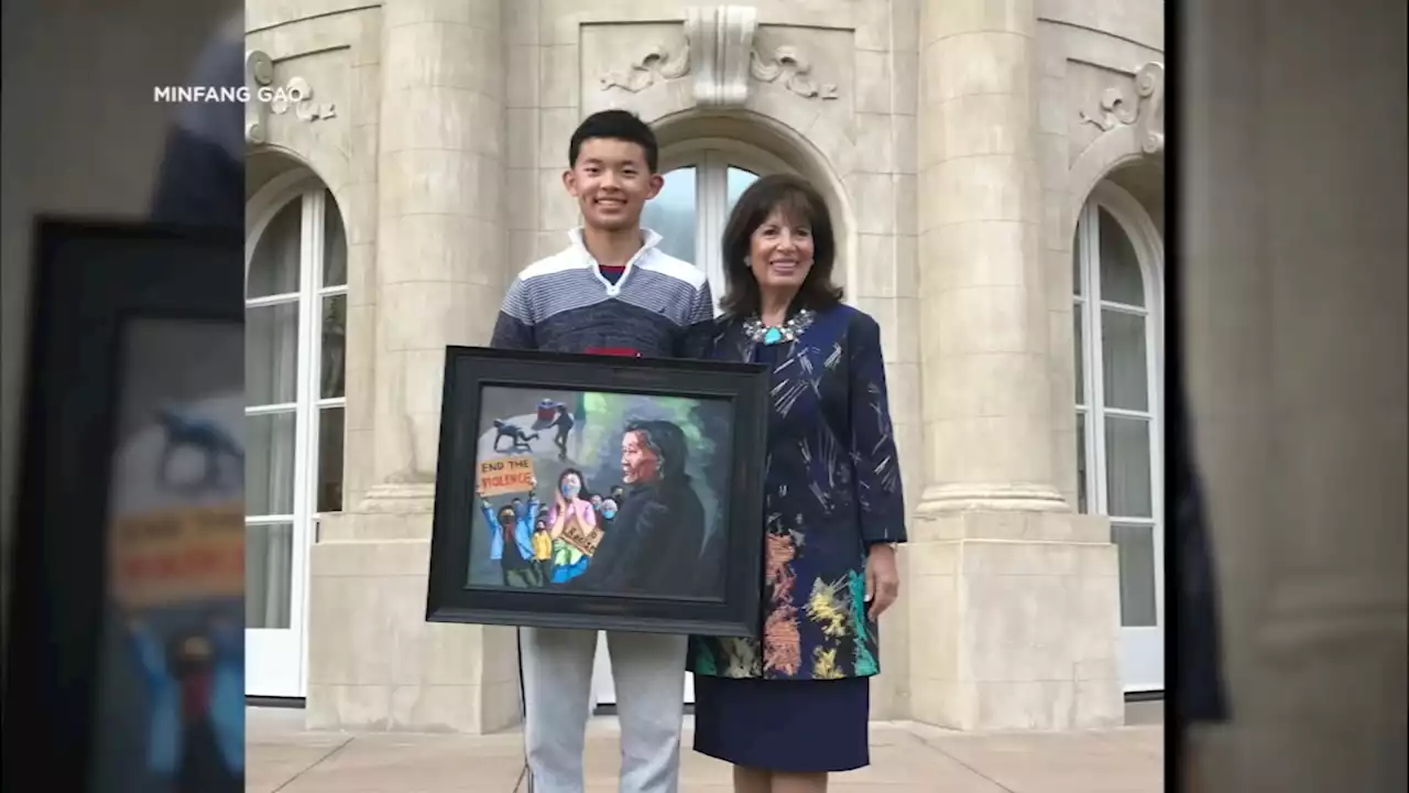 AAPI teen's social justice artwork to 'End The Violence' wins Congressional Art Competition award