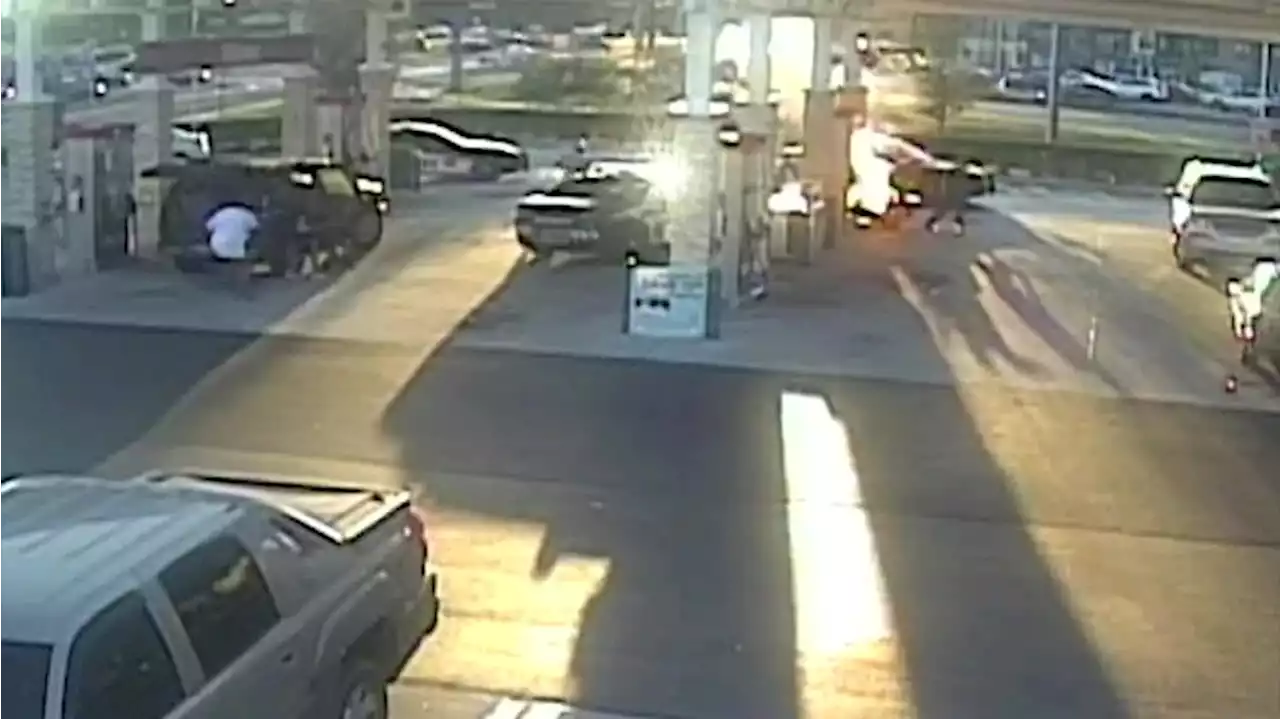 WATCH: Attempted arrest at gas station ends in inferno