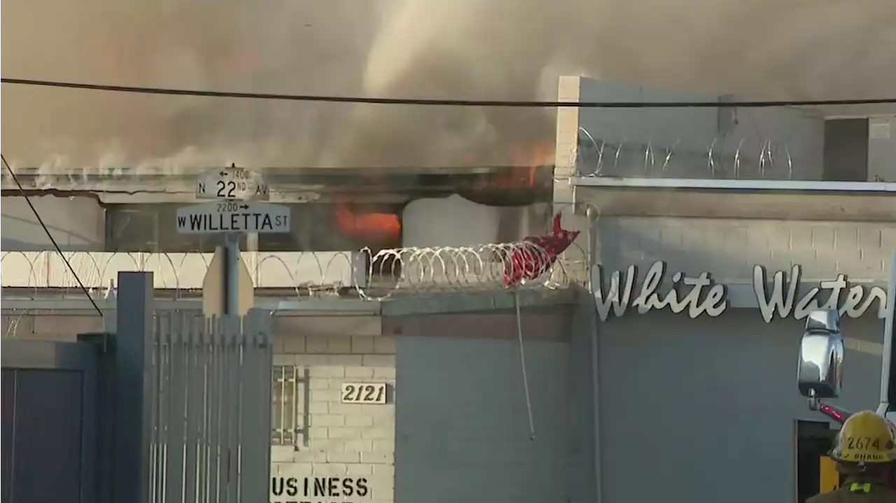 Crews battle fire at Phoenix business