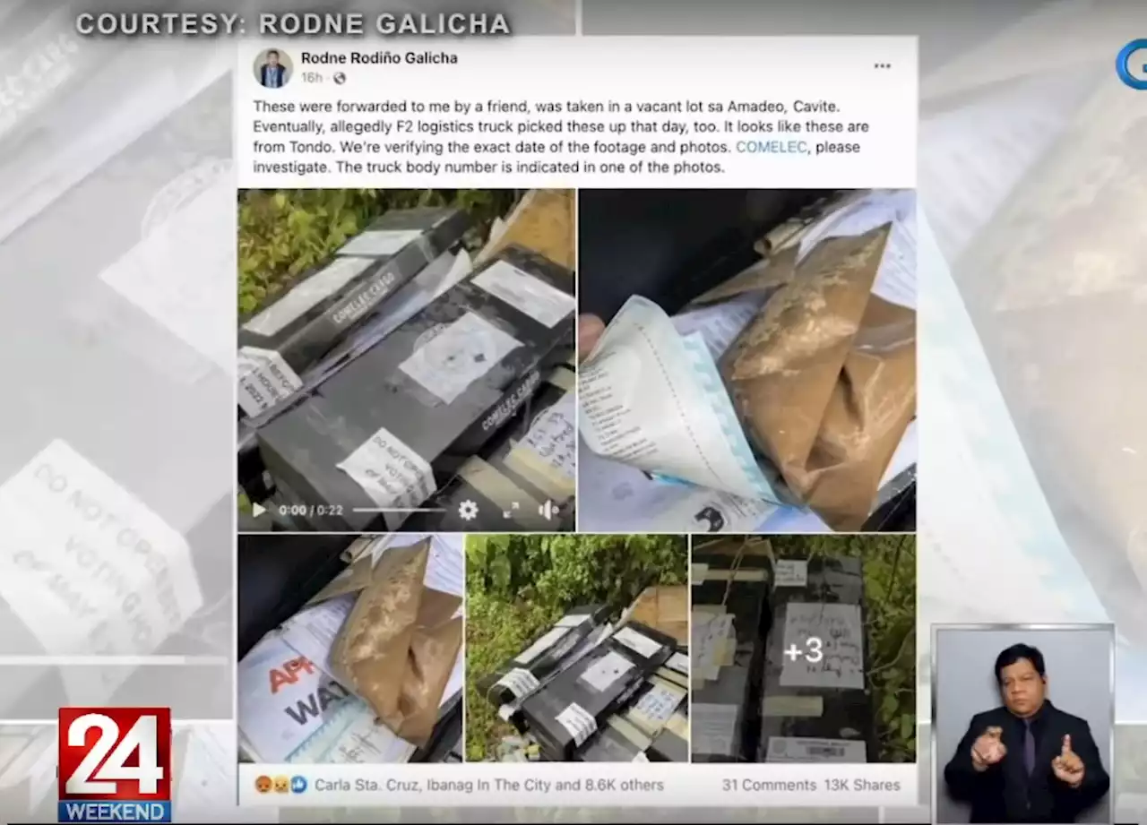 Comelec: Eleksyon 2022 items found in vacant lot ‘training ballots’