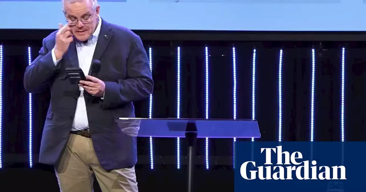 Scott Morrison sheds tears as he gives last prime minister’s speech at his church