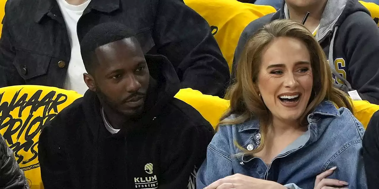 Adele Wears All-Denim for Courtside Date with Rich Paul