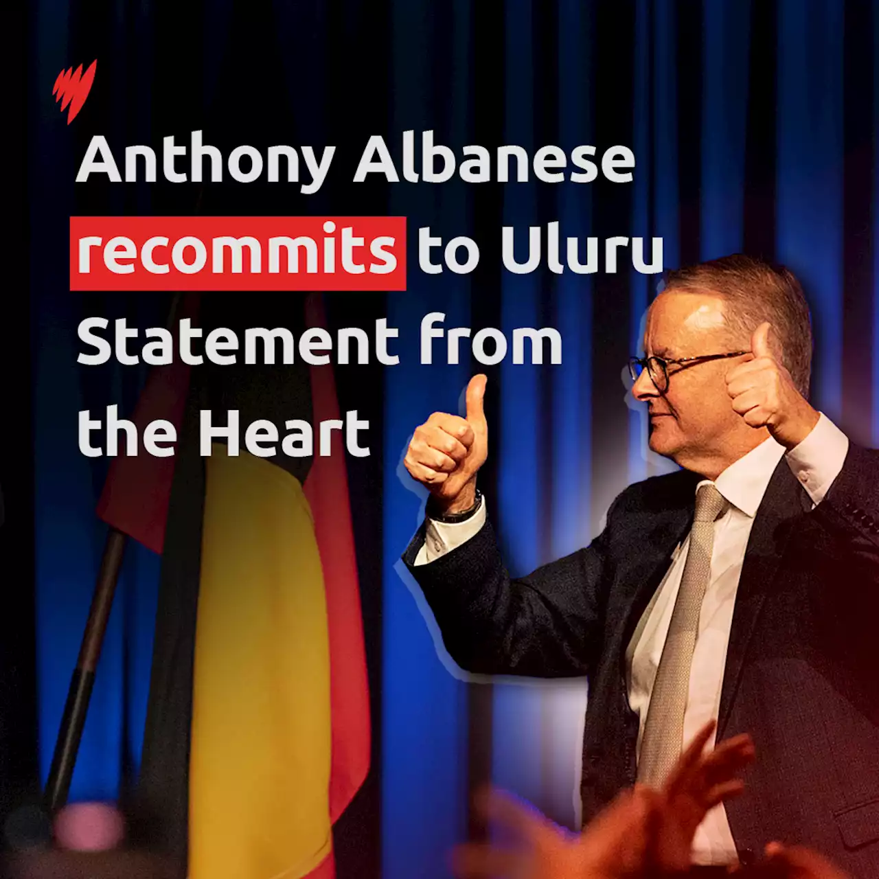 Albanese recommits to Uluru Statement to begin victory speech