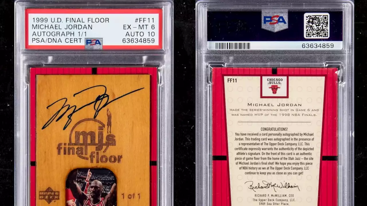 Michael Jordan Autographed Court Card Hits Auction, Could Fetch Over $1 Mil!