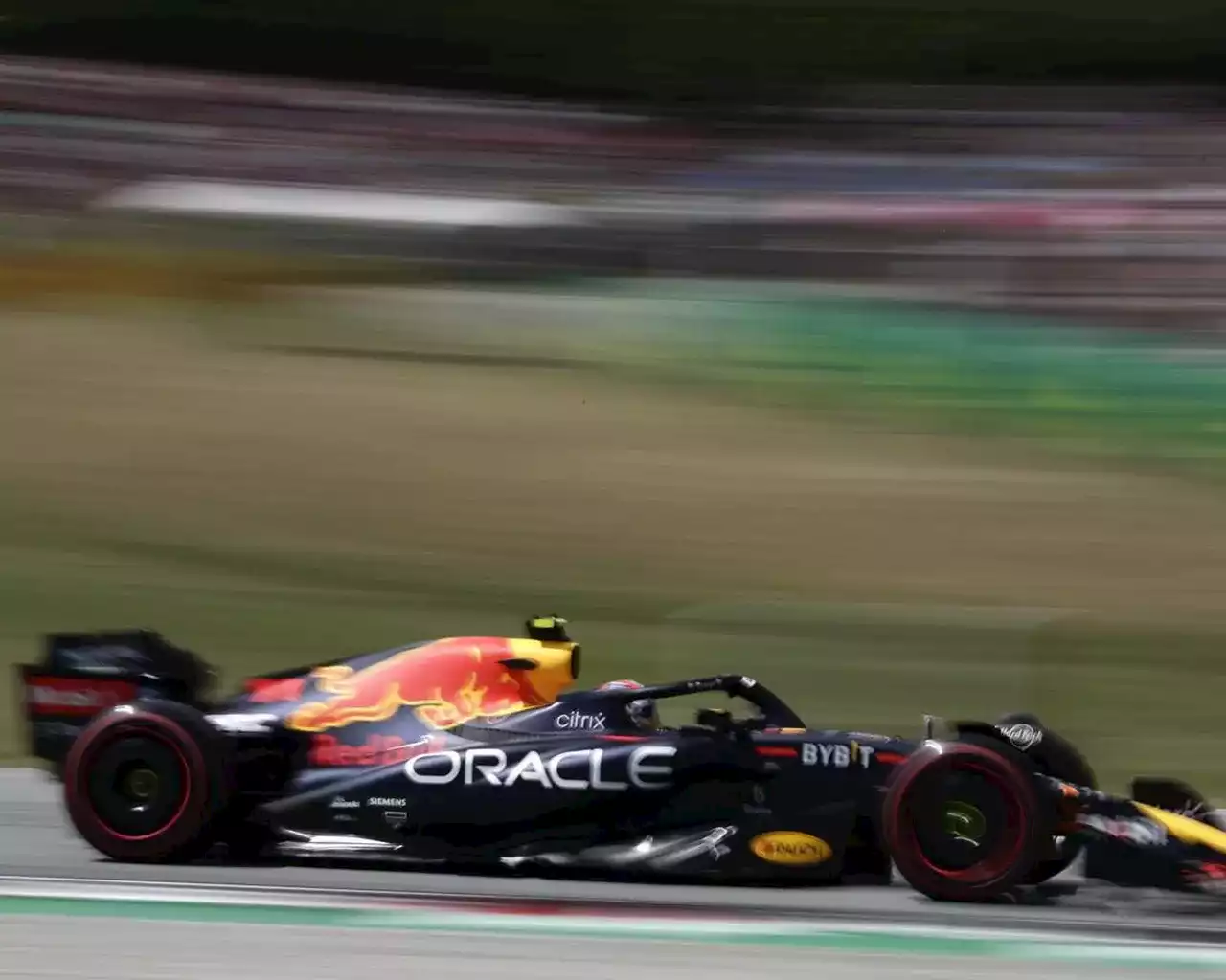 Verstappen leads Red Bull 1-2 in Spain, Leclerc abandons