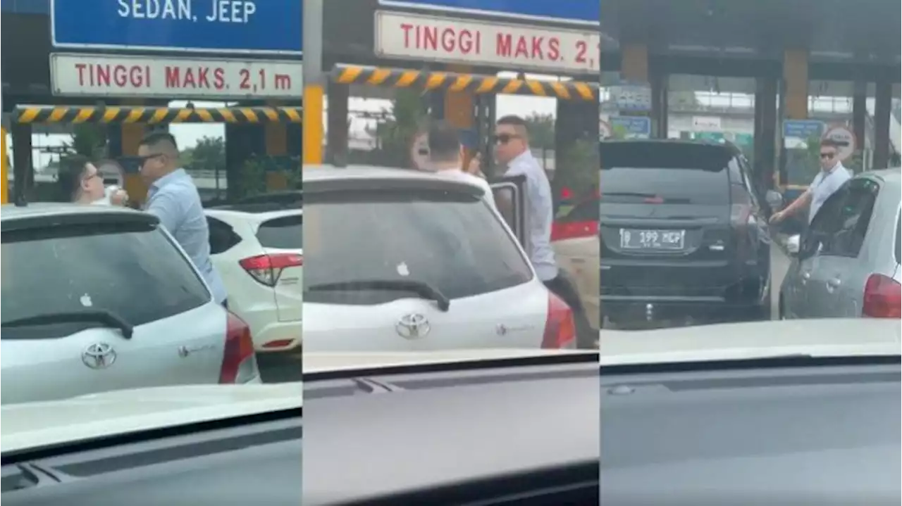 Viral Pajero Aragon Tampar Sopir Yaris di Pintu Tol