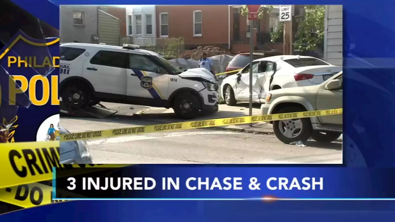 Teen, officer and driver injured after police chase with carjacking suspects ends in crash